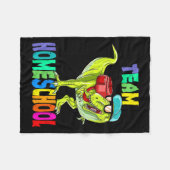 Homeschool Dinosaur T Rex terug naar school Fleece Deken (Voorkant (Horizontaal))