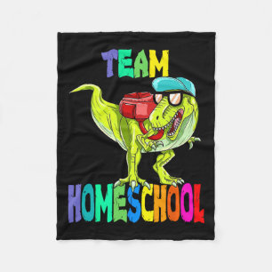 Homeschool Dinosaur T Rex terug naar school Fleece Deken