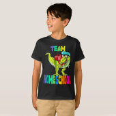 Homeschool Dinosaur T Rex terug naar school T-shirt (Voorkant volledig)