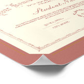 Homeschool Diploma Traditioneel Soft Red Poster (Hoek)