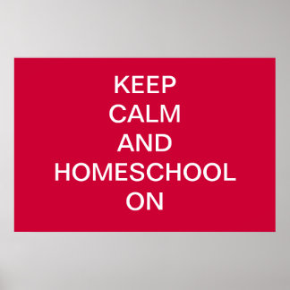 HOMESCHOOL EN CALM OP AFdruk/Poster HOUDEN Poster