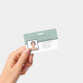 Homeschool Enseignant ID Badge Élégant Floral (Manuel / portable)