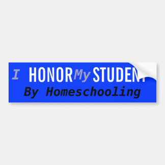 Homeschool Honor Student Bumpersticker
