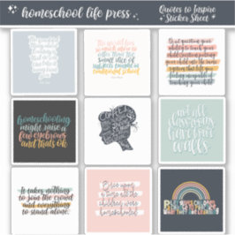 Homeschool Inspirerende Citaten Blokken Sticker Bl