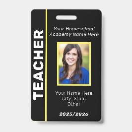 Homeschool leraar ID Badge
