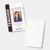 Homeschool leraar ID Badge (Voor- en achterkant)