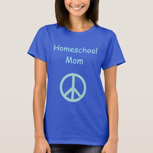 Homeschool Mam met vredesnaam T-shirt (Voorkant)