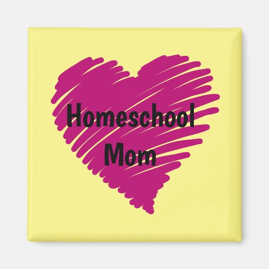 Homeschool Mam Square Magneet (Voorkant)