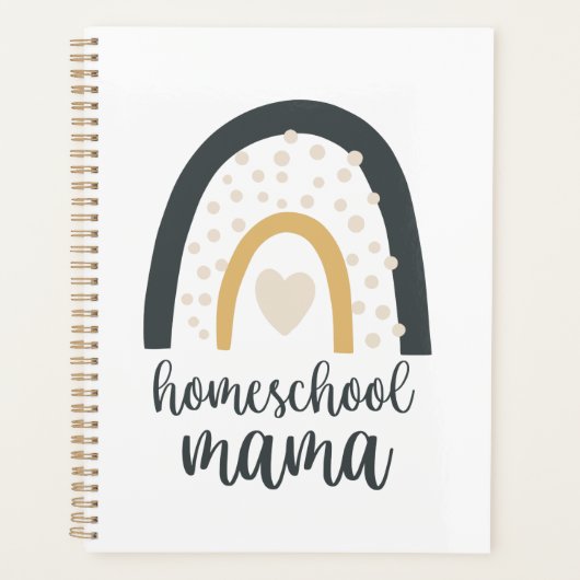 Homeschool Mama Boho Rainbow Heart (Devant)