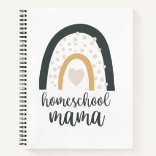 Homeschool Mama Boho Rainbow Heart Checklist Notitieboek