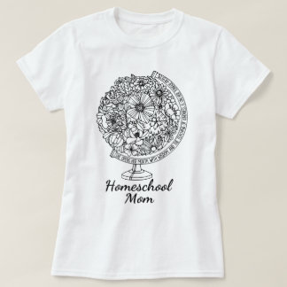 Homeschool Mama, Christelijke Homeschool Mom Flora T-shirt
