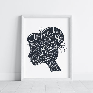 Homeschool Mama Quote Portret Kunst Poster