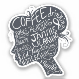 Homeschool Mama Quote Silhouette Sticker