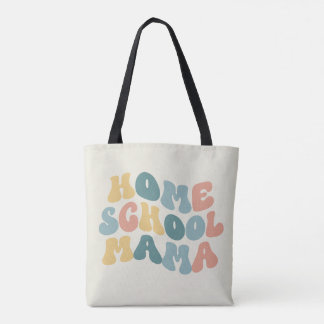 HomeSchool Mama Retro Aangepaste kleuren Draagtas