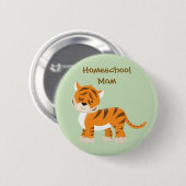 Homeschool mama Tiger Ronde Button 5,7 Cm (Voorkant /achterkant)