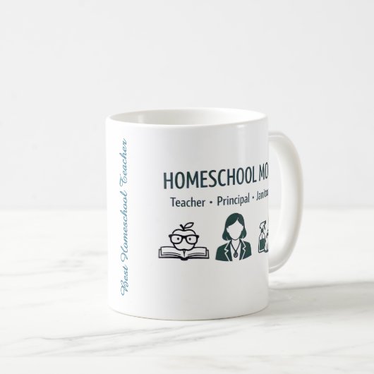 Homeschool Mom's Personalized Mug (Devant droit)