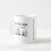 Homeschool Mom's Personalized Mug Koffiemok (Voorkant links)