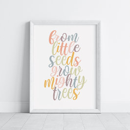 HomeSchool Motivatie Quote Pastel Kleuren Kunst Poster