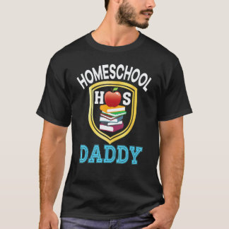 Homeschool Papa Terug naar school Moeder Vader Kin T-shirt