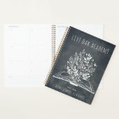 Homeschool Planner Minimaliste Floral Open Book (Devant avec enveloppe)
