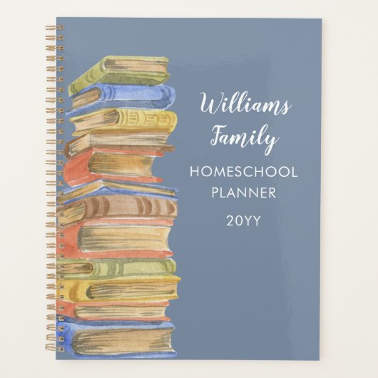 Homeschool Portfolio Organisation Books Planner (Devant)