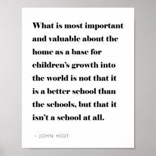 Homeschool Quote Modern Minimalist Poster