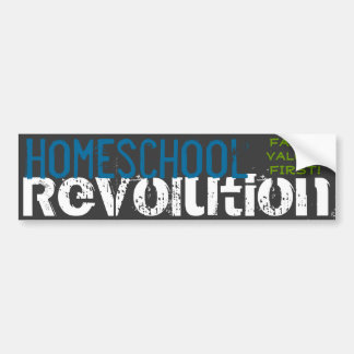 Homeschool Revolution - Familiewaarden eerst! Bumpersticker