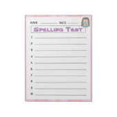 Homeschool spellingtest sjabloon notitieblok (Gedraaid)