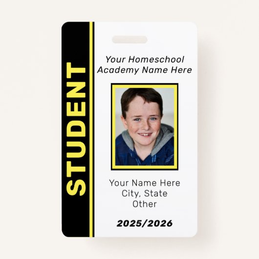 Homeschool Student ID Badge (Devant)