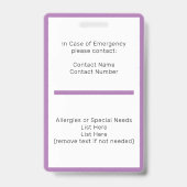 Homeschool Student ID Badge (Achterkant)