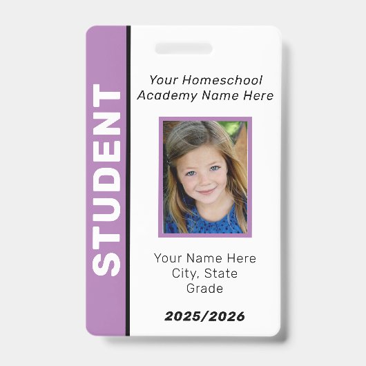Homeschool Student ID Badge (Voorzijde)