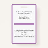 Homeschool Student ID Badge (Achterkant)