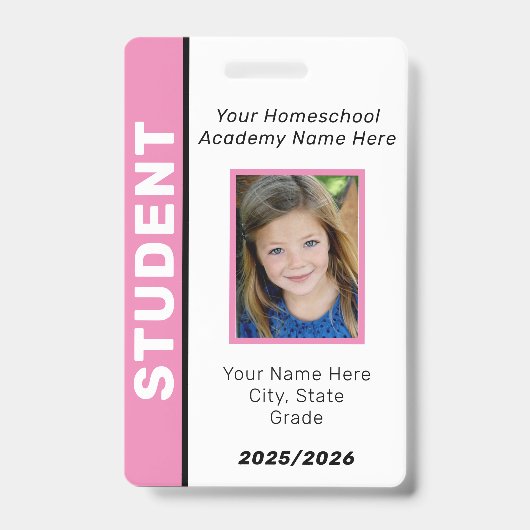 Homeschool Student ID Badge (Voorzijde)