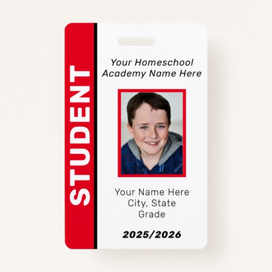 Homeschool Student ID Badge (Voorkant)