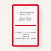 Homeschool Student ID Badge (Achterkant)