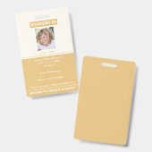 Homeschool Student ID Badge Gold (Front & Back)