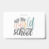 Homeschool Student ID Badge | Moderne grijs (Achterkant)