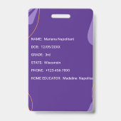 Homeschool Student ID Badge | PAARSE & ORANJE (Back)