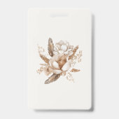 Homeschool Student ID Badge Rustic Boho (Achterkant)