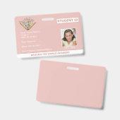 Homeschool Student ID Book Design Badge (Voor- en achterkant)