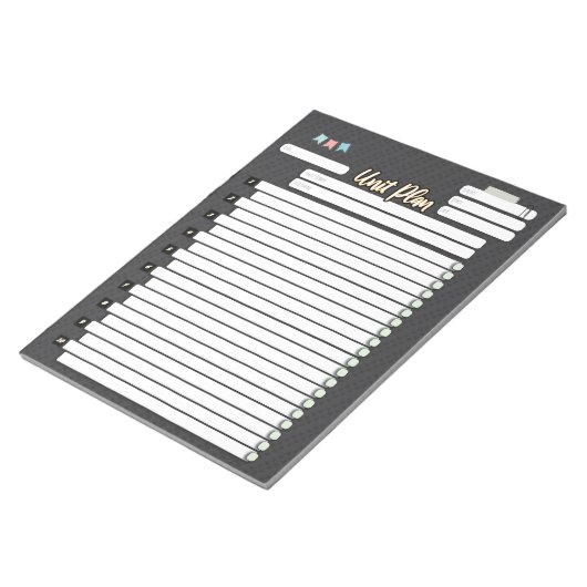 HOMESCHOOL UNIT PLAN 10 EENHEDEN notebookpad Notitieblok (Schuin)