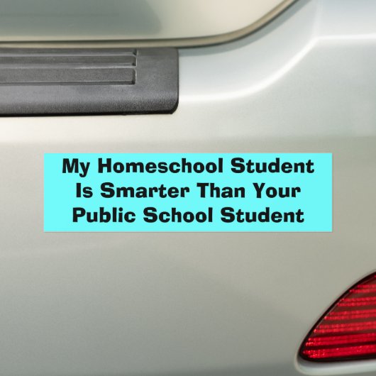 Homeschool vs Openbare School Bumpersticker (Op auto)