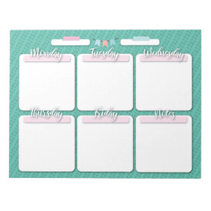 HOMESCHOOL WEEKLY PLANNER-BEELDSCHERM NOTITIEBLOK