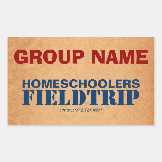 Homeschooler Field Trip Rechthoekige Sticker (Voorkant)