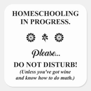HOMESCHOOLING IN DE VOORUITGANG! VIERKANTE STICKER