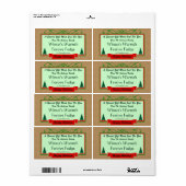 Homespun Burlap met Holiday Trees met geschetste c Etiket (Full Sheet)
