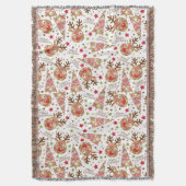 Homespun Vrolijk Kerstpatroon Deken (Voorkant Verticaal)