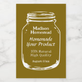Homestead Mason Jar schets voedsellabel sjabloon Voedselcontainer Etiket (Enkel label)
