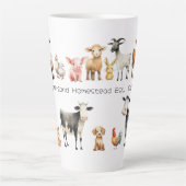 Homestead Name Farm Animals Latte Mug (Devant)