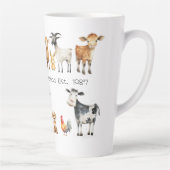 Homestead Name Farm Animals Latte Mug (Droite)